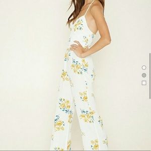 floral retro jumpsuit size small
